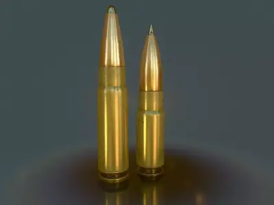 Bullet PBR two bullets Low-poly 3D model