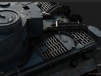 PanzerKampfWagen-VI TIger I ausf-H Low-poly 3D model