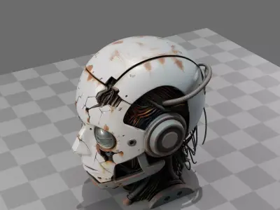 Abandoned Robot Head 3D model