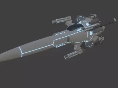 Fighter Spaceship 3D model purchase