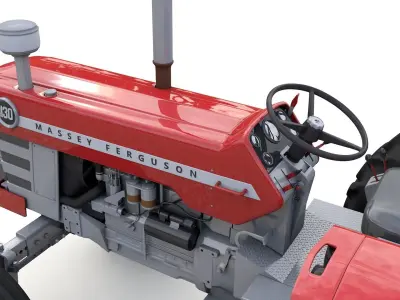 Massey Ferguson 1130 Tractor 1968 3D model