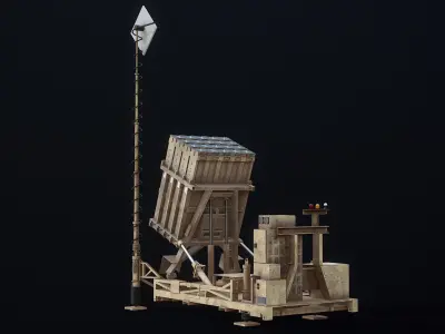 Iron Dome Air Defense System PBR 3D model