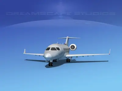 Bombardier Challenger CL-605 Bare Metal 3D model