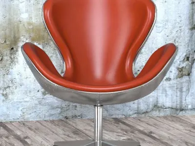 Seat Spitfire Swan Chair Aviator 5 colors 3D model