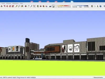 Sketchup Commercial Complex K2 3D model