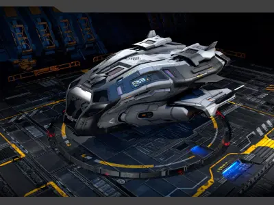 SF STALKER Spaceship Low-poly 3D model