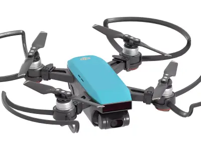 DJI Spark Blue Black drone 3D model