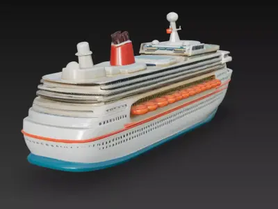 Modern Luxury Cruise Ship Passenger Liner 3D Model 3D print model