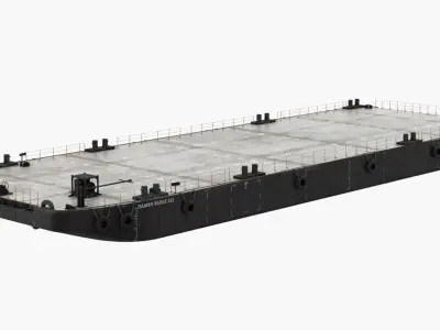Pontoon Barge 3D model