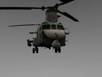 Tanker chinook helicopter - chinook helicopter 3D model
