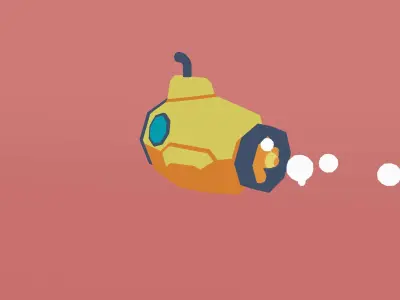 Toony Series - Tiny Submarine - Included propeller animation Low-poly 3D model