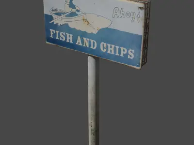 Advertisement Billboard Free low-poly 3D model