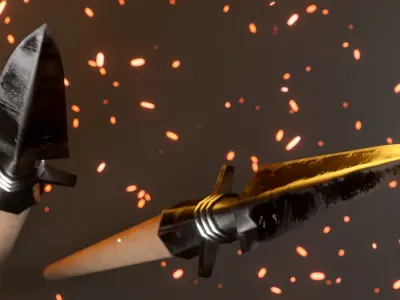 Medieval Spear Low-poly 3D model purchase