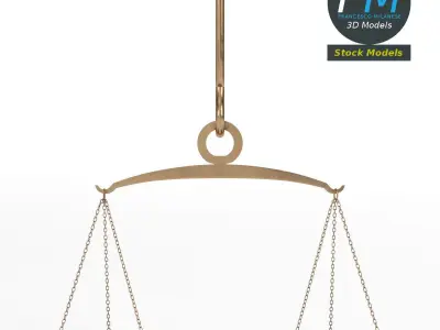 Handheld balance scale 3D model