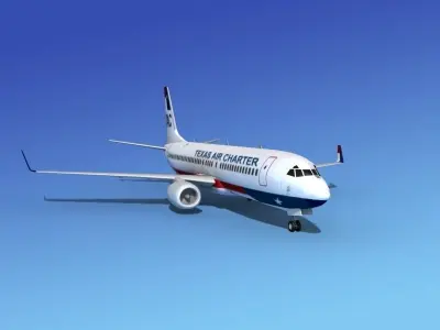Boeing 737-800ER Texas Air Charter 3D model