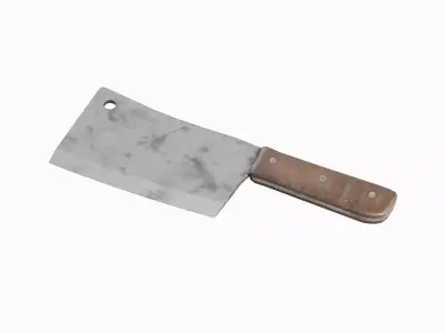 Meat Cleaver Set C Low-poly 3D model