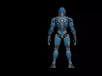 futuristic humanoid robot 3d model 3D model