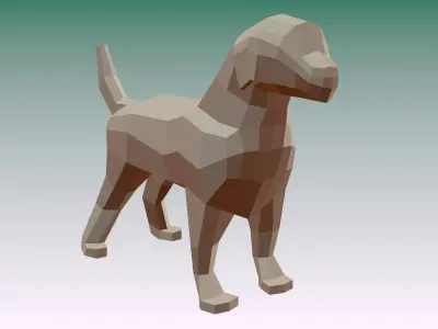 Lowpoly Dog 3D model