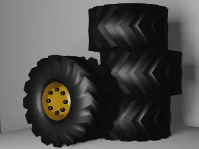 Vehicle Tire  Low-poly 3D model