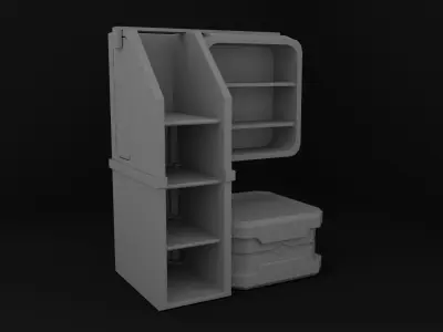 Sci-fi Cupboard - Space Station Prop Low-poly 3D model