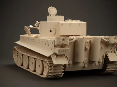 Tiger I tank 3D model purchase