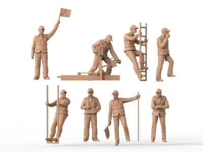 staff railroad 3D print model shop