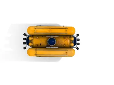bathyscaphe air compressor Low-poly 3D model