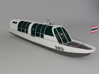 watercraft thailand ferry boat 3D model