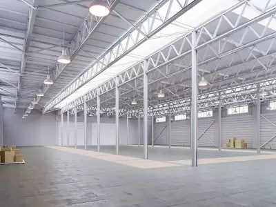 low poly warehouse 20 Low-poly 3D model