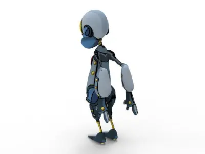 Relaxed Robot Low-poly 3D model
