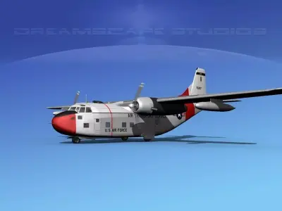 Fairchild C-123B Provider USAF 4 3D model