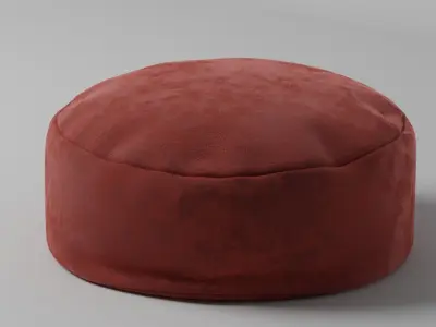 Red Velvet Chair Free 3D model
