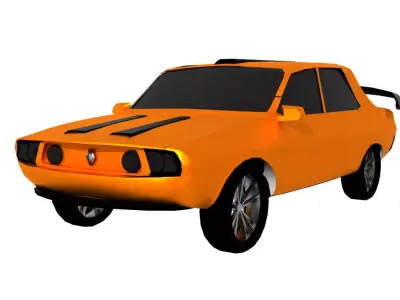 Sport muscle car Free 3D model
