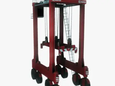 Straddle Carrier low poly Low-poly 3D model