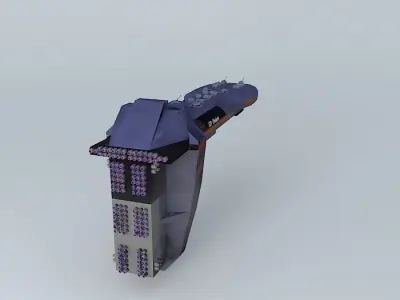 SD Polaris  Destroyer class Spaceship Free 3D model