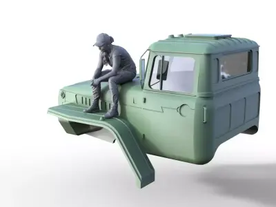 Figure Charlotte typ I  for ship model railway diorama 3D print model
