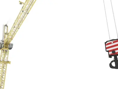 Construction Site Crane 3D model