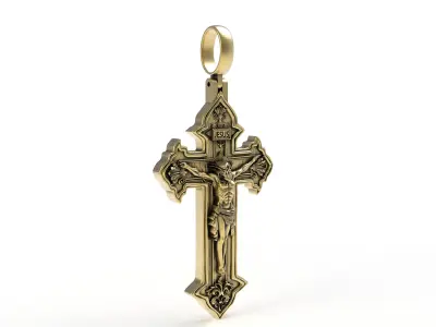 Jesus With Antique Cross Pendant 3D print model