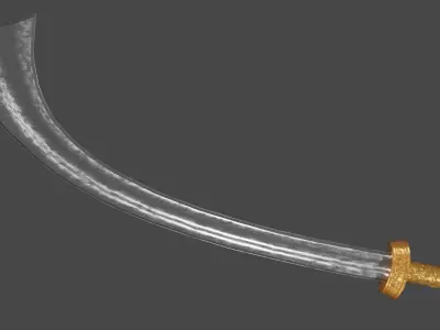 Khora sword with langsax handle Low-poly 3D model