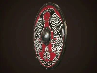 Viking Shield 31 Low-poly 3D model