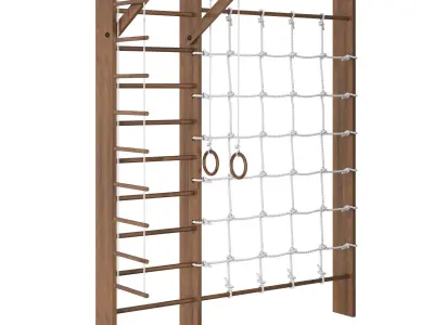 Wooden Swedish Wall 3D model