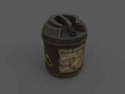 CHEMICAL BOTTLE Low-poly 3D model