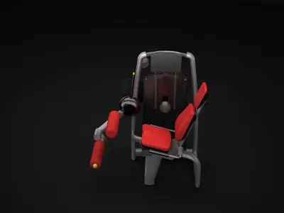 Leg Curl Machine 3D model purchase