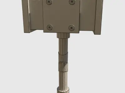 Fantasy Hammer Low-poly 3D model shop