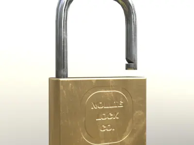 Padlock Clean and Rusty - Unity - HDRP - UE4 Low-poly 3D model