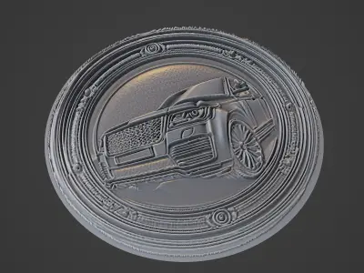 Car Pendant Medallion 3D print model by blackorangemodels