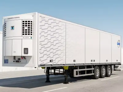 Box Semi Trailer 3D model