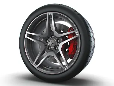 AMG iv twin spoke wheel 3D model