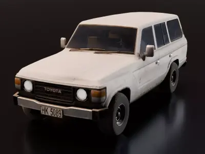 Toyota Land Cruiser J60 Game Ready model Low-poly 3D model