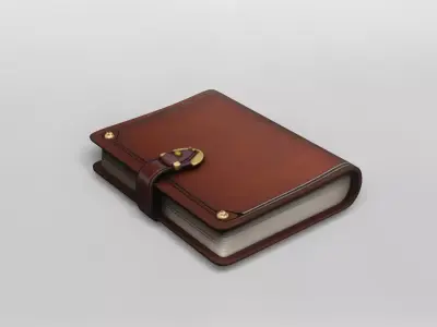 Vintage Leather-Bound Journal 3D Model 3D model